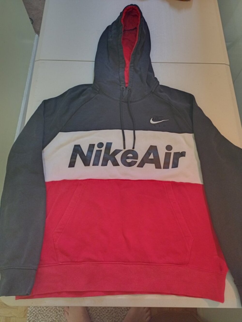 Nike Air Jordan Vintage Hoodie Adult Medium Red White Blue EUC